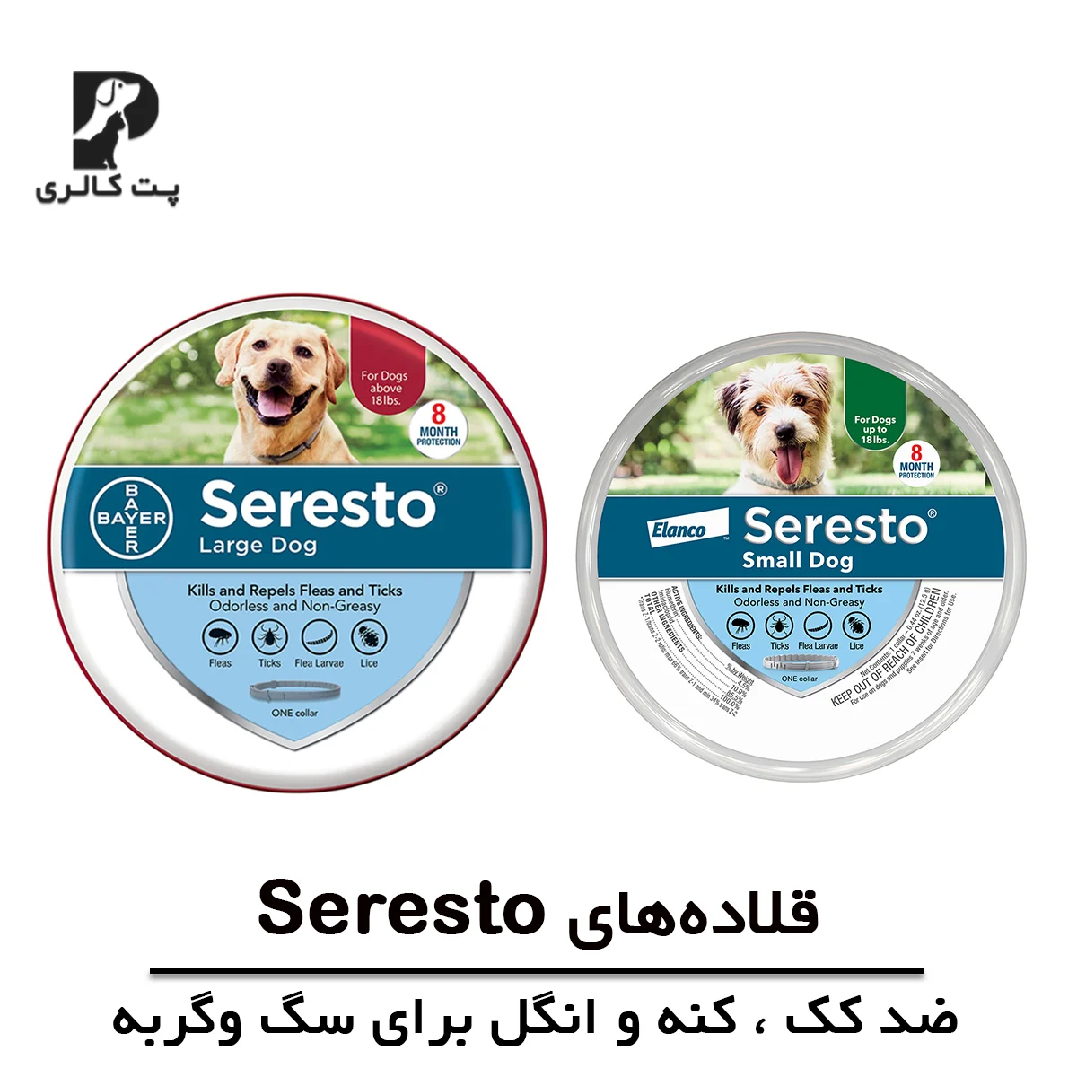 قلاده ضد کک و کنه Seresto با محافظت 8 ماهه