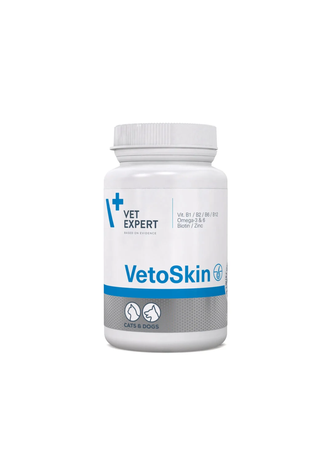 VetExpert VETOSKIN | مکمل امگا ۳، ۶ و بیوتین برای پوست سالم و موی درخشان سگ و گربه